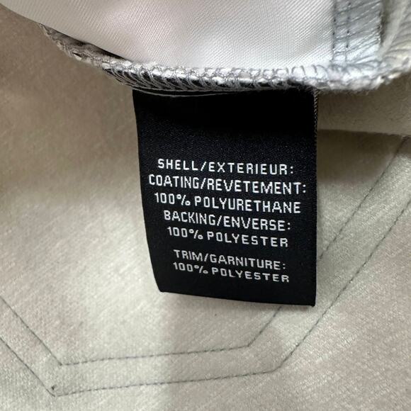 7 For All Mankind Metallic Faux Leather Mini Skirt WMNS M Silver Slim Fit Party - Picture 6 of 7